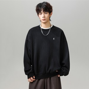 POMTOR 남녀공용 캐주얼 오버핏 맨투맨 라운드넥 남자 맨투맨