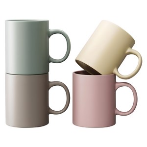 키에 베이직 무지 파스텔 머그컵 4종 세트 350ml