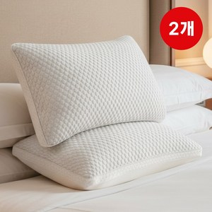 솜느 구름결 푹신한 호텔 숙면베개, 2개, 그레이