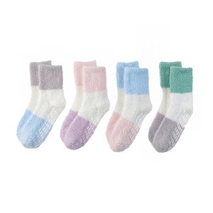 넥소리아 털빠짐없는 무압박 편안한 미끄럼방지 수면양말 4종세트