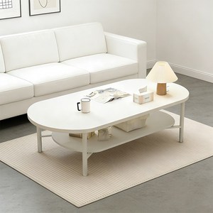 BLACK K7 거실 테이블 2단 수납형 소파 테이블 1200