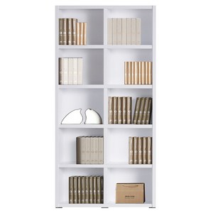 예뫼솔 2000시스템5단책장 400-500-600-800-1000-1200사이즈 수납선택 책장 책꽂이 수납장 진열장, 5단-1000책장-화이트, 5단